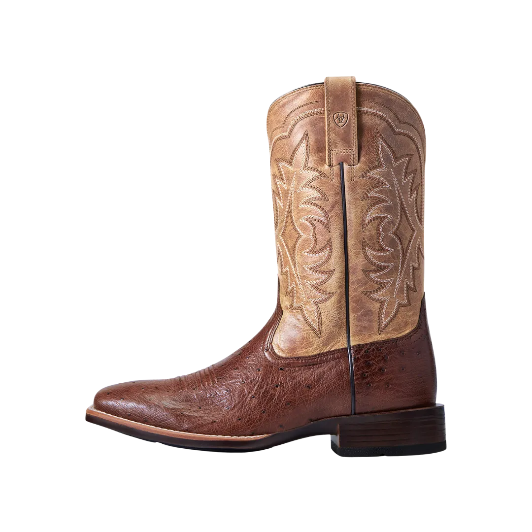 Ariat Night Life Ultra Antique Tabac Ostrich Square Toe Boot