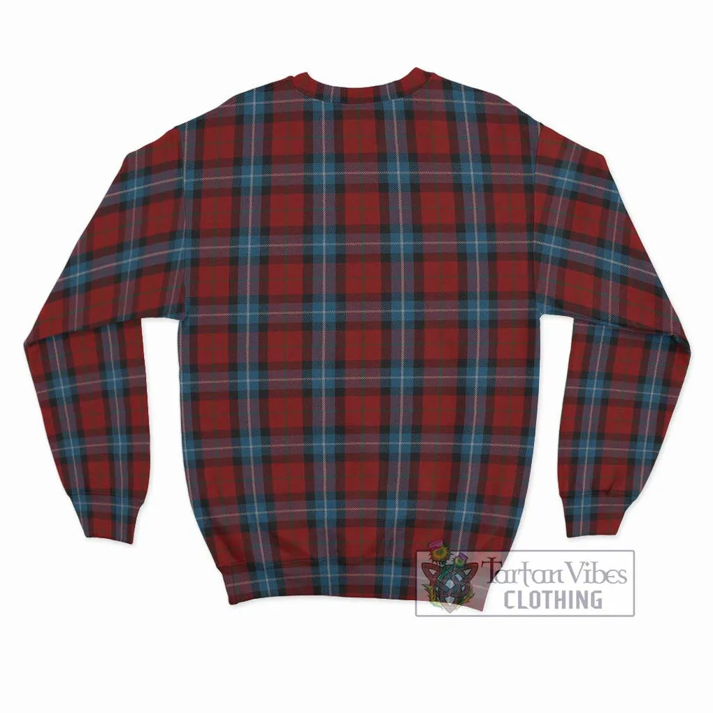 Baillie of Polkemmet Red Tartan Sweatshirt with Family Crest DNA In Me Style