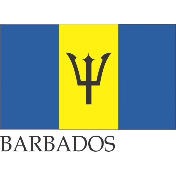 Barbados Flag 12 x 18 inches