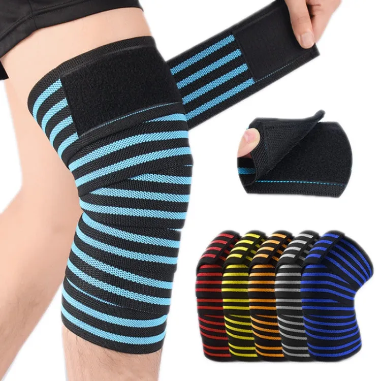 Elastic Squat Knee Strap Strength Training Protector Strap(Black Gray)