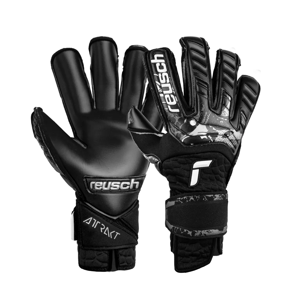 Reusch Attrakt Infinity Resistor Adaptive Flex Goalkeeper Gloves Black
