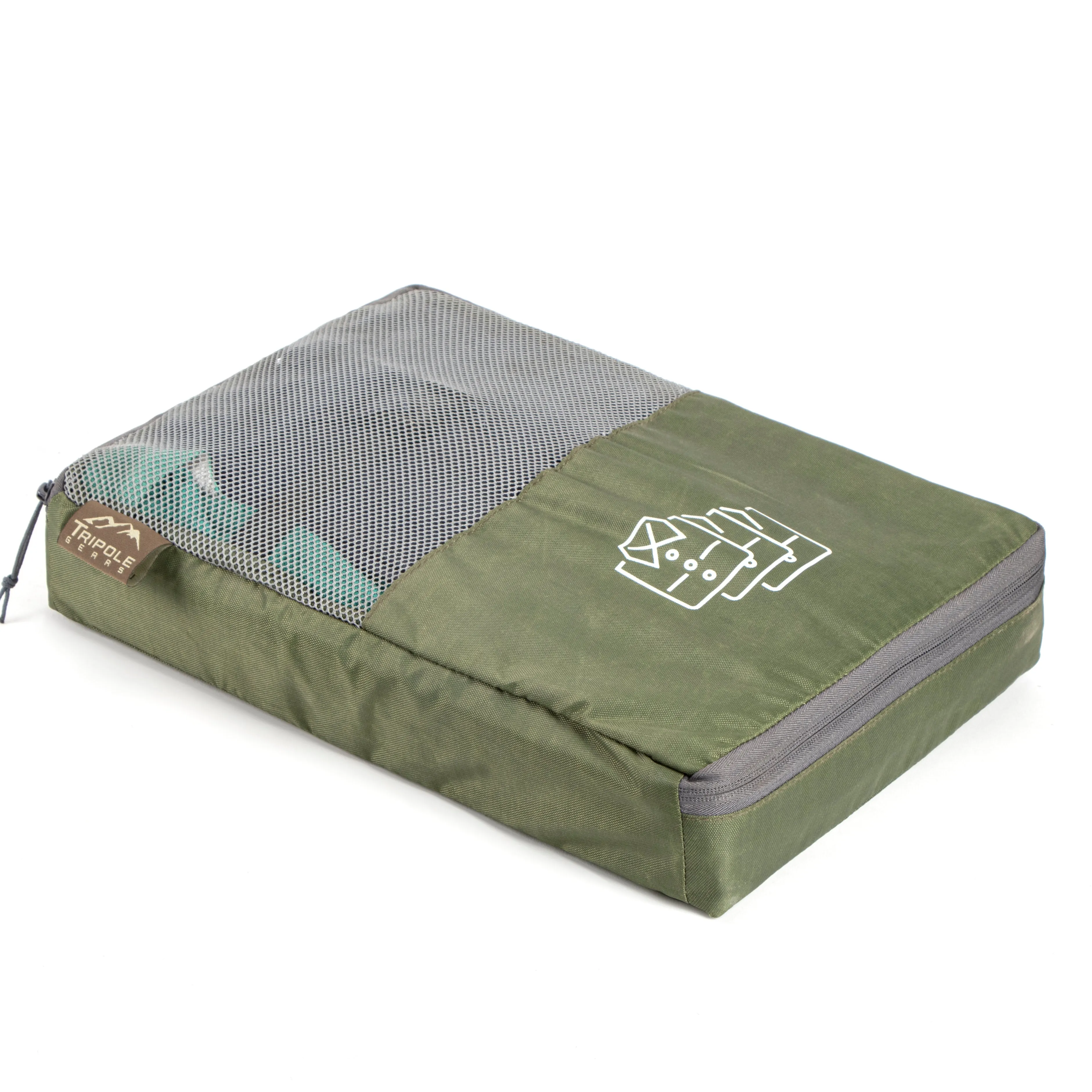 Tripole Organizer Packs - Cylindrical Shaped & Shirt Organizer- Set of 6 | Army Green