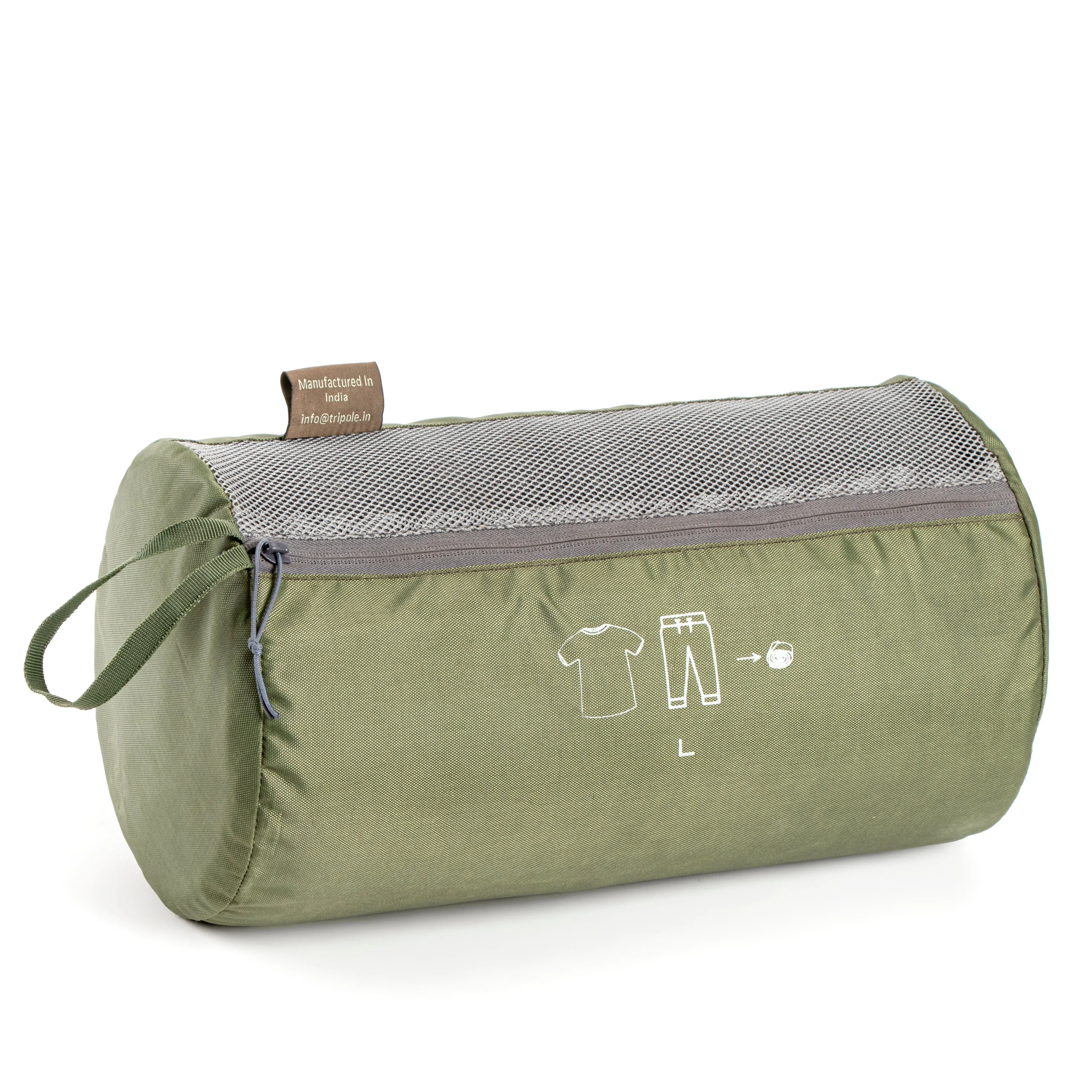 Tripole Organizer Packs - Cylindrical Shaped & Shirt Organizer- Set of 6 | Army Green